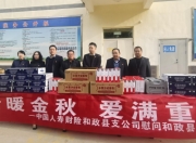 中国人寿财险临夏中支开展“情暖金秋 爱满重阳”敬老院慰问活动